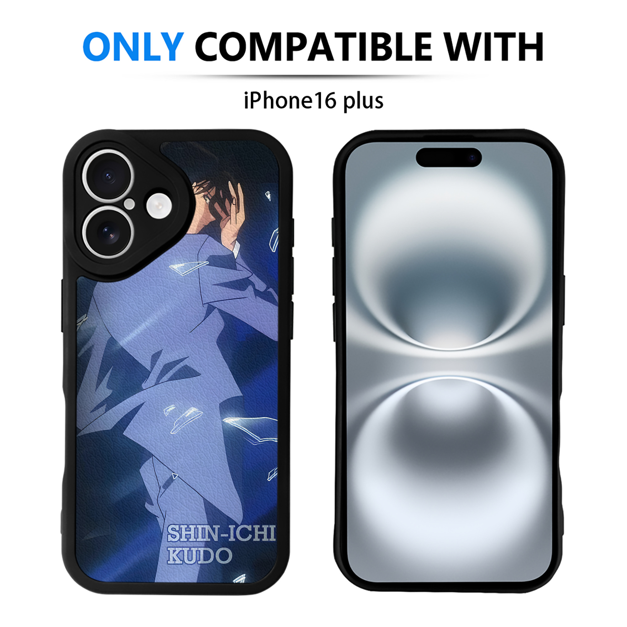 （画像用） 名探偵コナン Detective Conan 【iPhone 16シリーズ対応】シリコンスマホケース（レザー調） 材質：シリコン